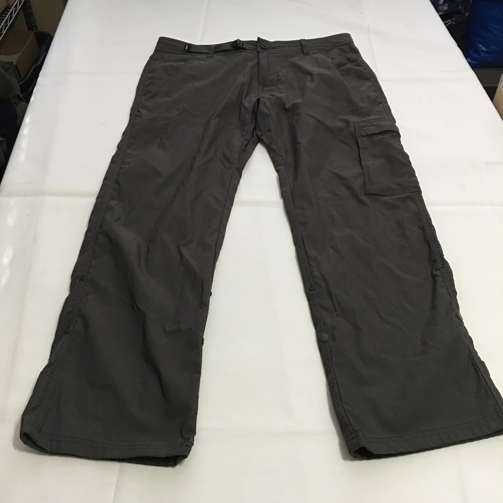 Prana Cargo Hiking Pants Mens 32x28 Charcoal Grey Relaxed Fit